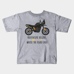 Adventure Begins Where The Road Ends Kids T-Shirt